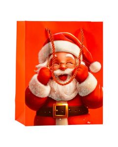 Bolsa regalo diseño Santa escarchado