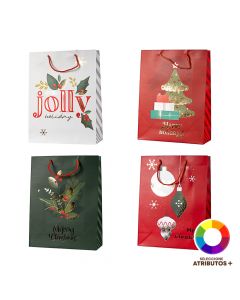 Bolsa papel navideña grande