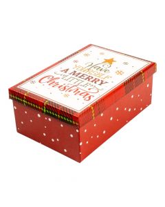 Caja navideña compacta con mensaje