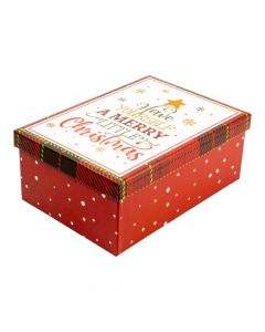 Caja navideña compacta con mensaje