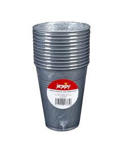 Vaso plástico 12oz plateado
