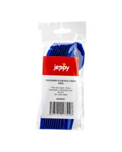 Cuchara plástica color azul