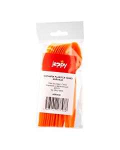 Cuchara plástica naranja
