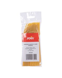 Tenedor plástico dorado