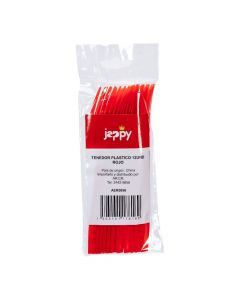 Tenedor plástico color rojo