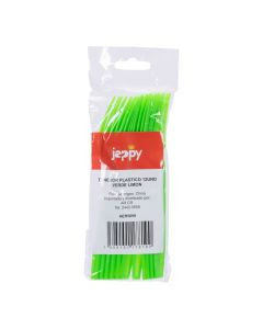 Tenedor plástico verde limón