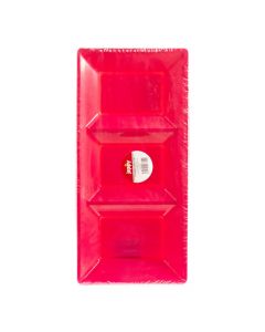 Bandeja fucsia 3 divisiones