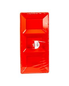 Bandeja plástica roja