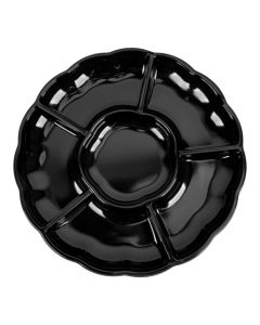 Bandeja circular negra