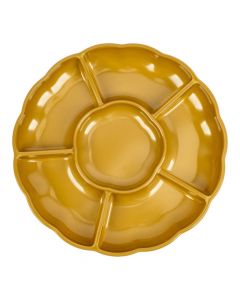 Bandeja dorada, circular