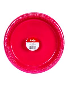 Plato plástico fucsia 9pulg