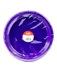 Platos plásticos morados