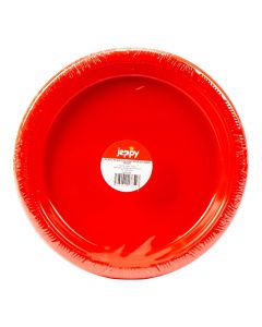 Platos plásticos rojos