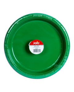 Plato plástico verde 9 pulgadas