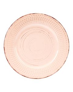 Plato porcelana estampado rosado