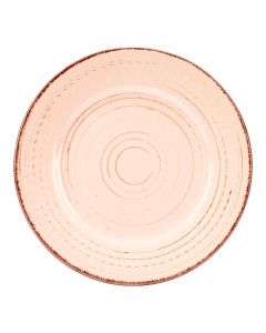 Plato porcelana estampado rosado+vino