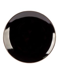 Plato porcelana negro 8 pulg