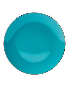 Plato porcelana turquesa 105 pulg