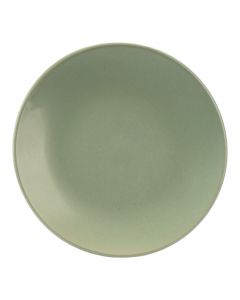Plato porcelana verde 8 pulg