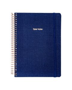 Libreta espiral azul bronce