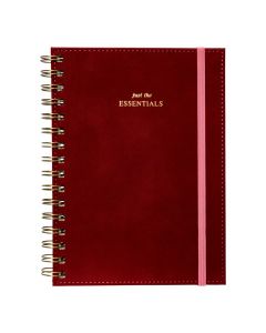 Libreta espiral vino y rosado