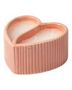 Taza corazón con vela