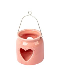 Portavelas corazón cerámica