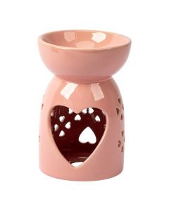 Portavelas cerámica diseño corazón