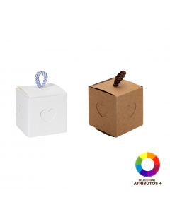 Caja kraft con corazón