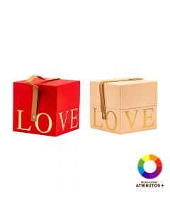 Caja estampado Love con asa