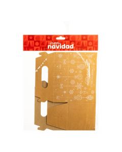 Caja kraft estampado navideña