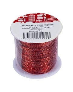 Cuerda tela 1mm rojo