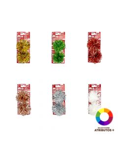 Lazo pom pom navideño