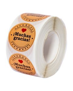 Rollo sticker Muchas Gracias