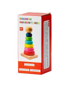 Torre aros madera niños