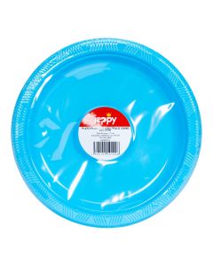 Plato plástico celeste