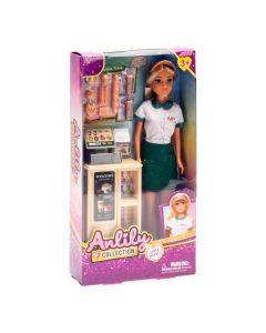 Muñeca Barbie cafetería