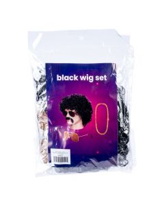Set accesorios peluca negra