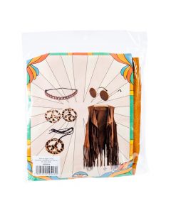 Disfraz hippie con accesorios