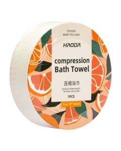 Toalla algodón comprimida blanca