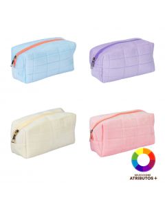 Cosmetiquera afelpada compacta