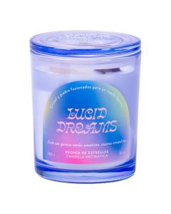 Vela peonía y cristales 283g