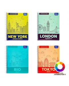 Cuaderno espiral tapa blanda