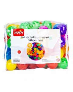 Bola plástica 100und 7cm +3a