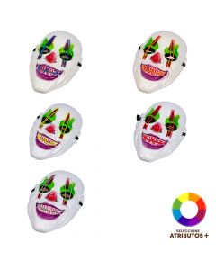Máscara payaso con luz LED