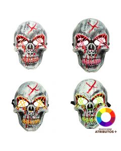 Máscara calavera con luz LED
