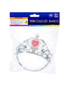 Tiara con luz LED y perlas
