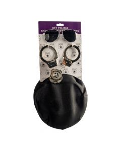Accesorios disfraz policía 4 piezas