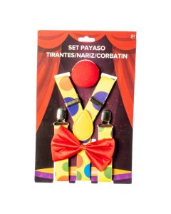 Accesorios disfraz payaso multicolor