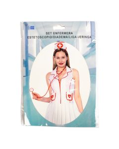 Accesorios disfraz enfermera 4 piezas